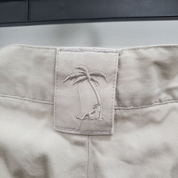 Jamaica Jaxx Men's Light Beige Silk Blend Pleated Dress Pants Trouser Size 38x32 - Picture 6 of 9